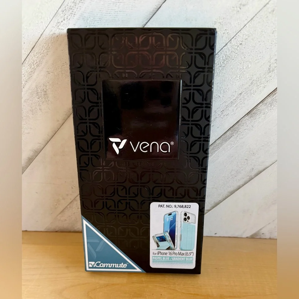 iPhone 16 Pro Max VENA vCommute w/Wallet Case Card Holder &Kickstand-Pastel Blue